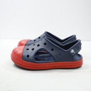 Crocs Bump It Blue/Red Rubber Slip-On Sandals - Toddler 9